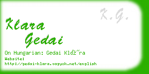 klara gedai business card